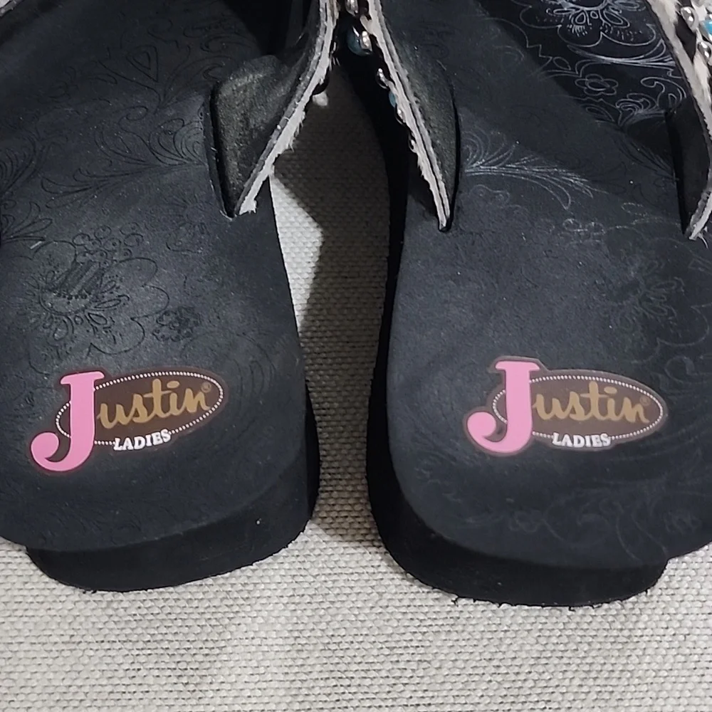 Justin Sandals. NWOT - Picture 5 of 8